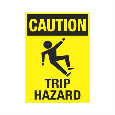 Caution Trip Hazard 10" x 14" Sign